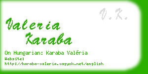 valeria karaba business card