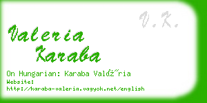 valeria karaba business card